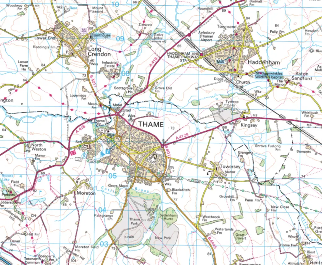 Ordnance Survey map. 1:50000