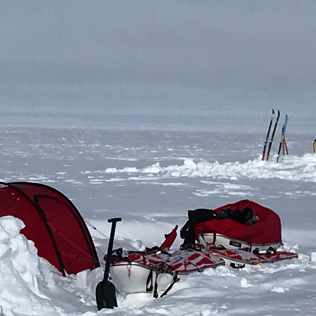 Tent buried in Greenland