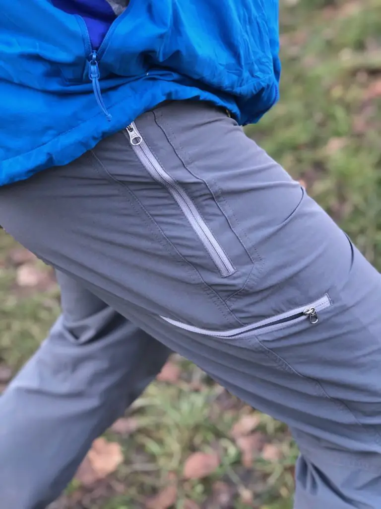 rab vertex hiking pants pockets.