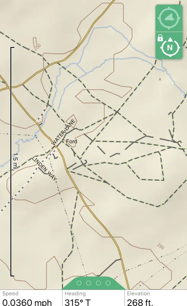 mapping view on the InReach explorer+