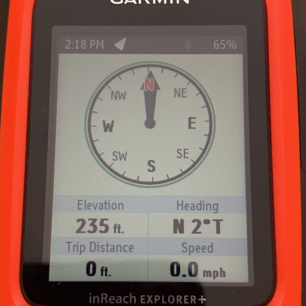 Garmin InReach digital compass