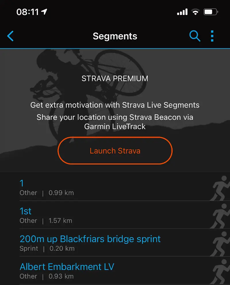 garmin segments