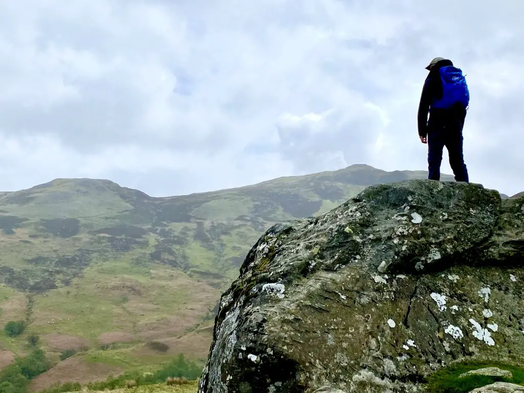 man stood on mountain