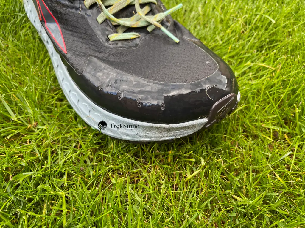 image of the altra outroad toe rand, or bumper.